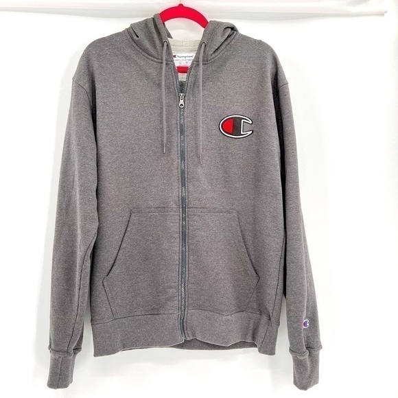 CHAMPION
Men's Logo Zip Hoodie In Dark Gray size M - Picture 10 of 10